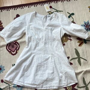 NWT White Linen Blend Dress - size 4